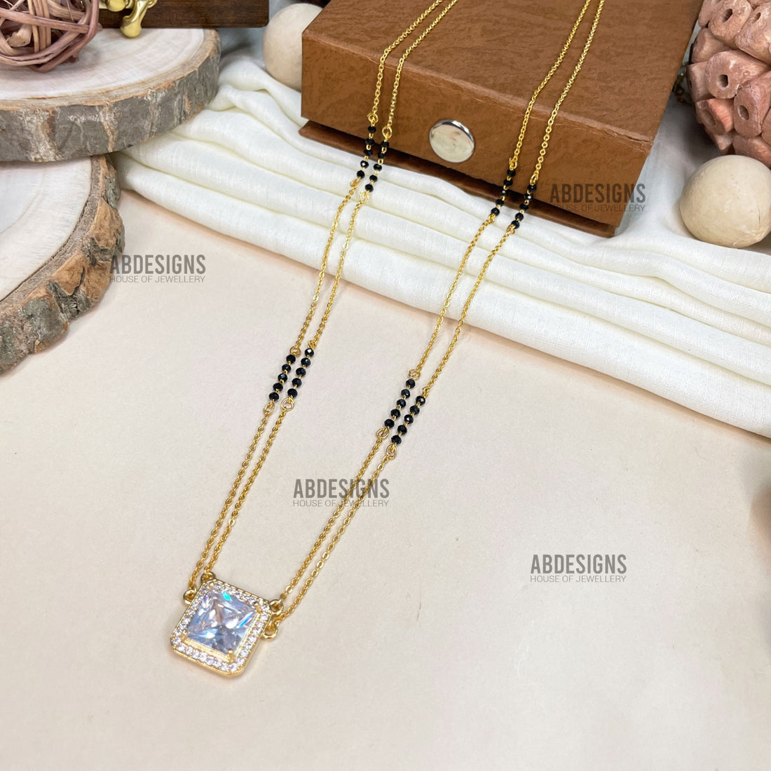 Sumati Singh Inspired From Kismat Ki Lakeeron Se Oversized American Diamond Mangalsutra - Abdesignsjewellery