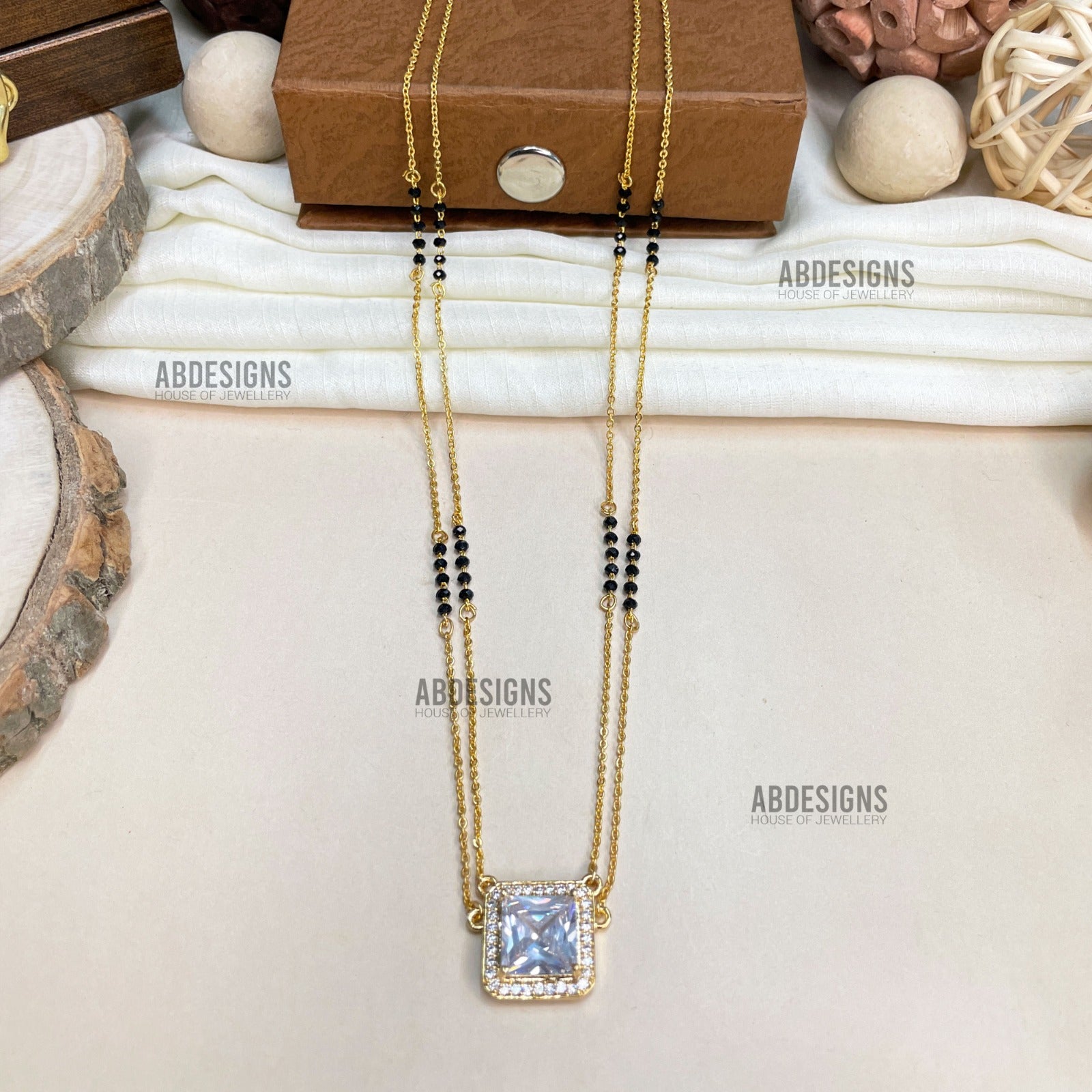 Sumati Singh Inspired From Kismat Ki Lakeeron Se Oversized American Diamond Mangalsutra - Abdesignsjewellery