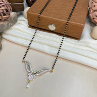 Thumbnail for Big Butterfly Gold Plated Diamond Mangalsutra - Abdesignsjewellery