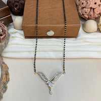Thumbnail for Big Butterfly Gold Plated Diamond Mangalsutra - Abdesignsjewellery