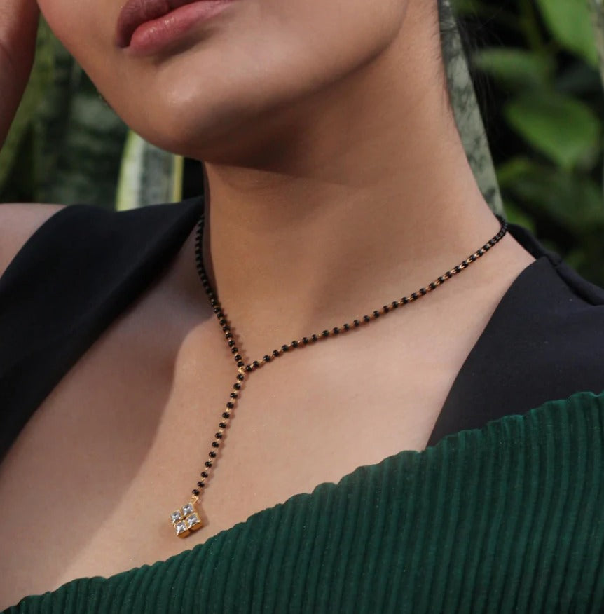 Elegant Gold Plated Diamond Mangalsutra - Abdesignsjewellery