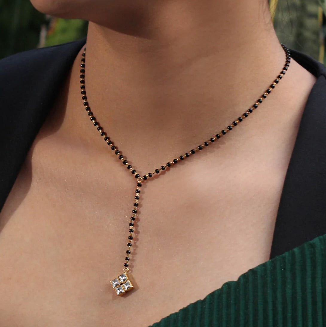 Elegant Gold Plated Diamond Mangalsutra - Abdesignsjewellery