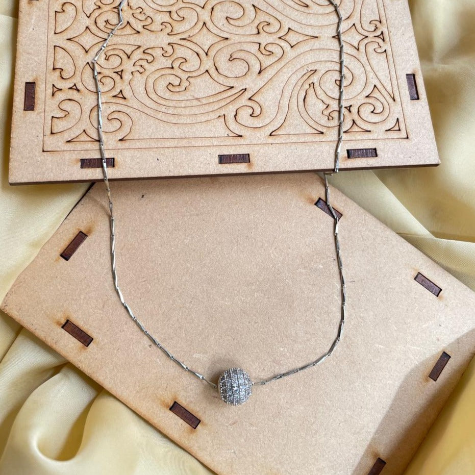 Rosegold Dailywear Round Pendent & Chain - Abdesignsjewellery