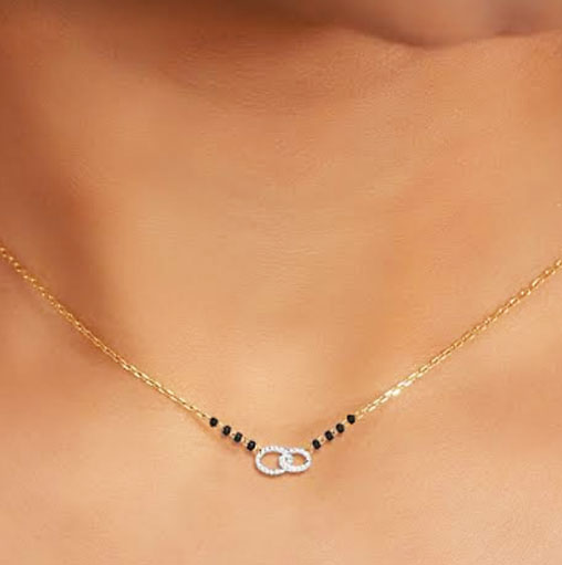 Octet Minimal Gold Plated Mangalsutra - mangalsutra by Abdesigns Jewellery