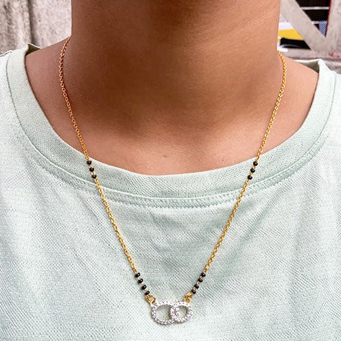 Octet Minimal Gold Plated Mangalsutra - mangalsutra by Abdesigns Jewellery