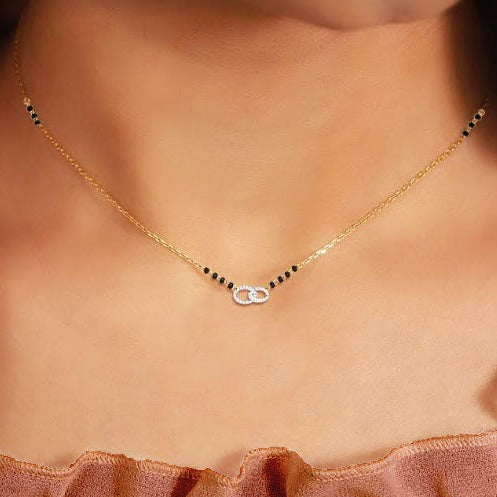 Octet Minimal Gold Plated Mangalsutra - mangalsutra by Abdesigns Jewellery