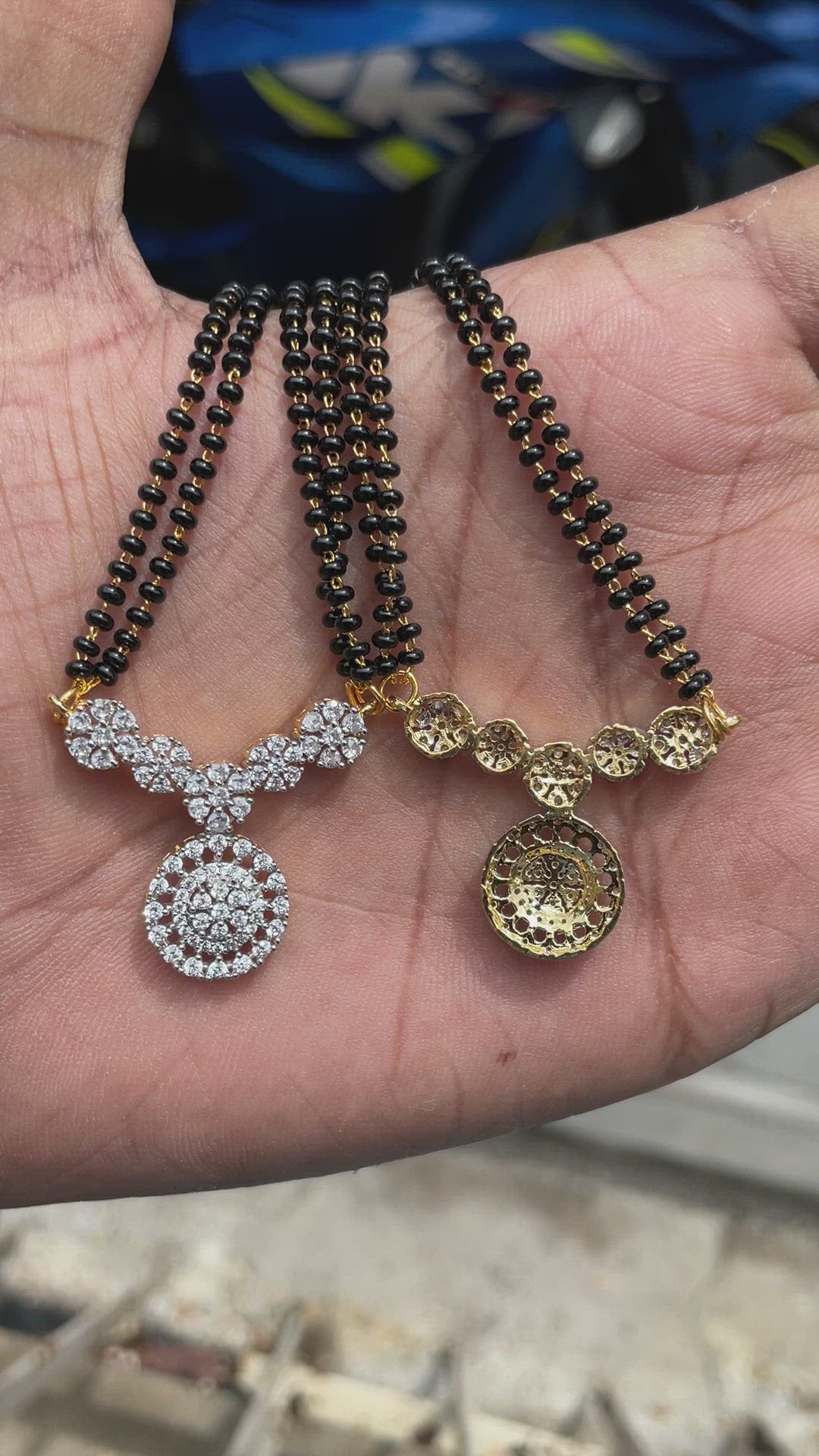 Disha Parmar Wedding Inspired Morden Gold Diamond Mangalsutra