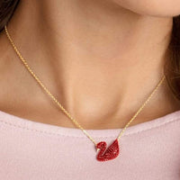Thumbnail for Classic Red Swan Rose Gold Chain - Abdesignsjewellery