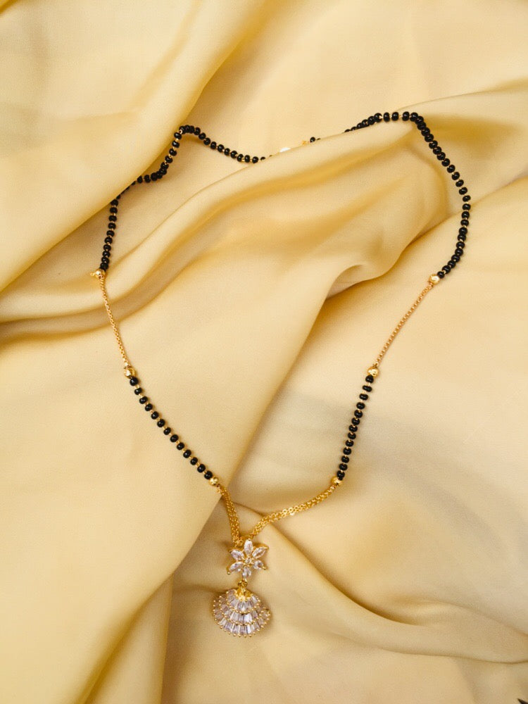 Flower Hanging American Diamond Mangalsutra - Abdesignsjewellery