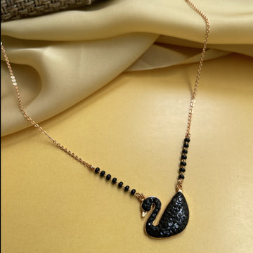 Black Swan Gold Mangalsutra - Abdesignsjewellery