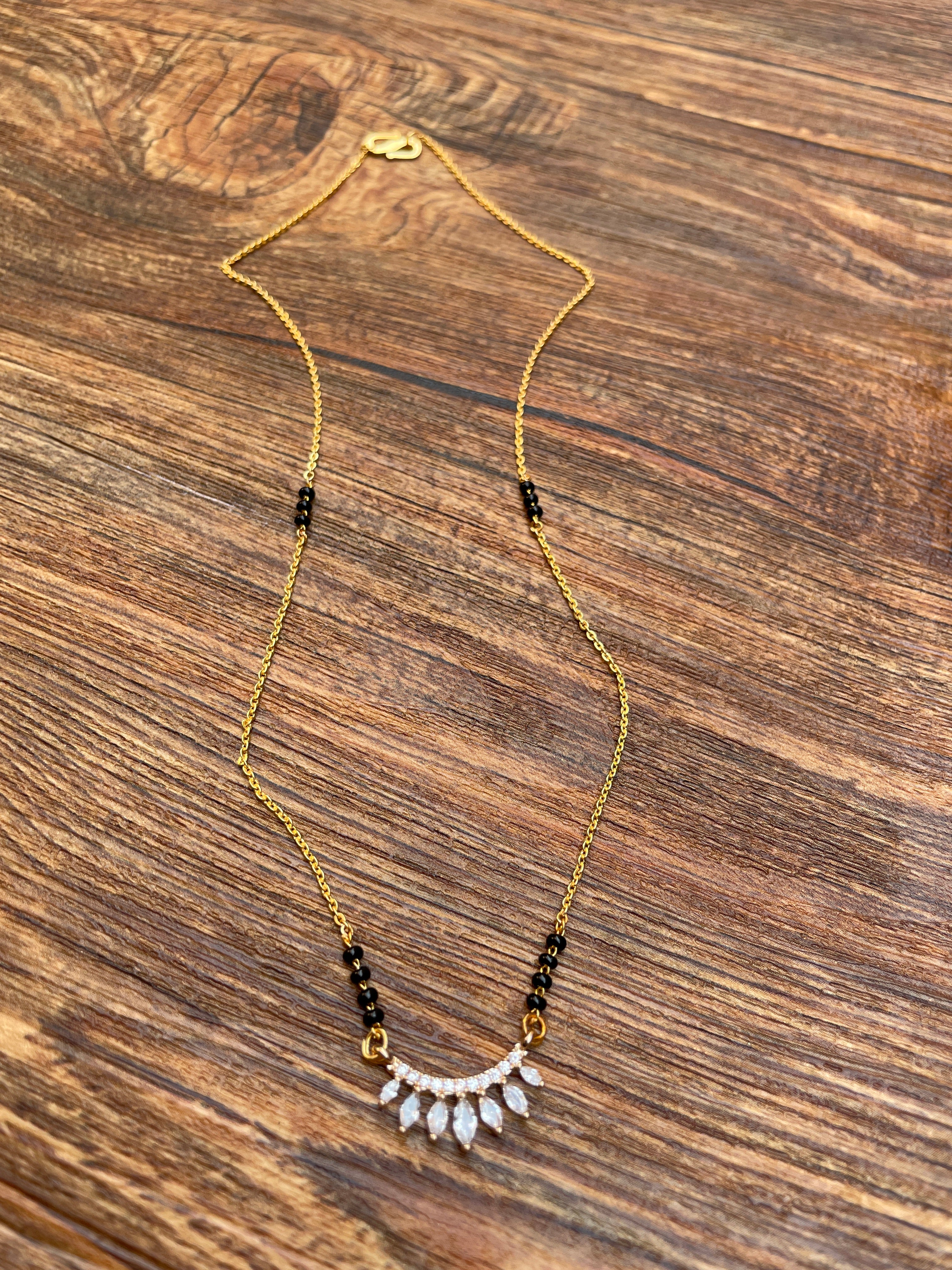 Rose Gold AD Stone Mangalsutra For Women