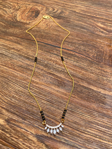 Rose Gold AD Stone Mangalsutra For Women