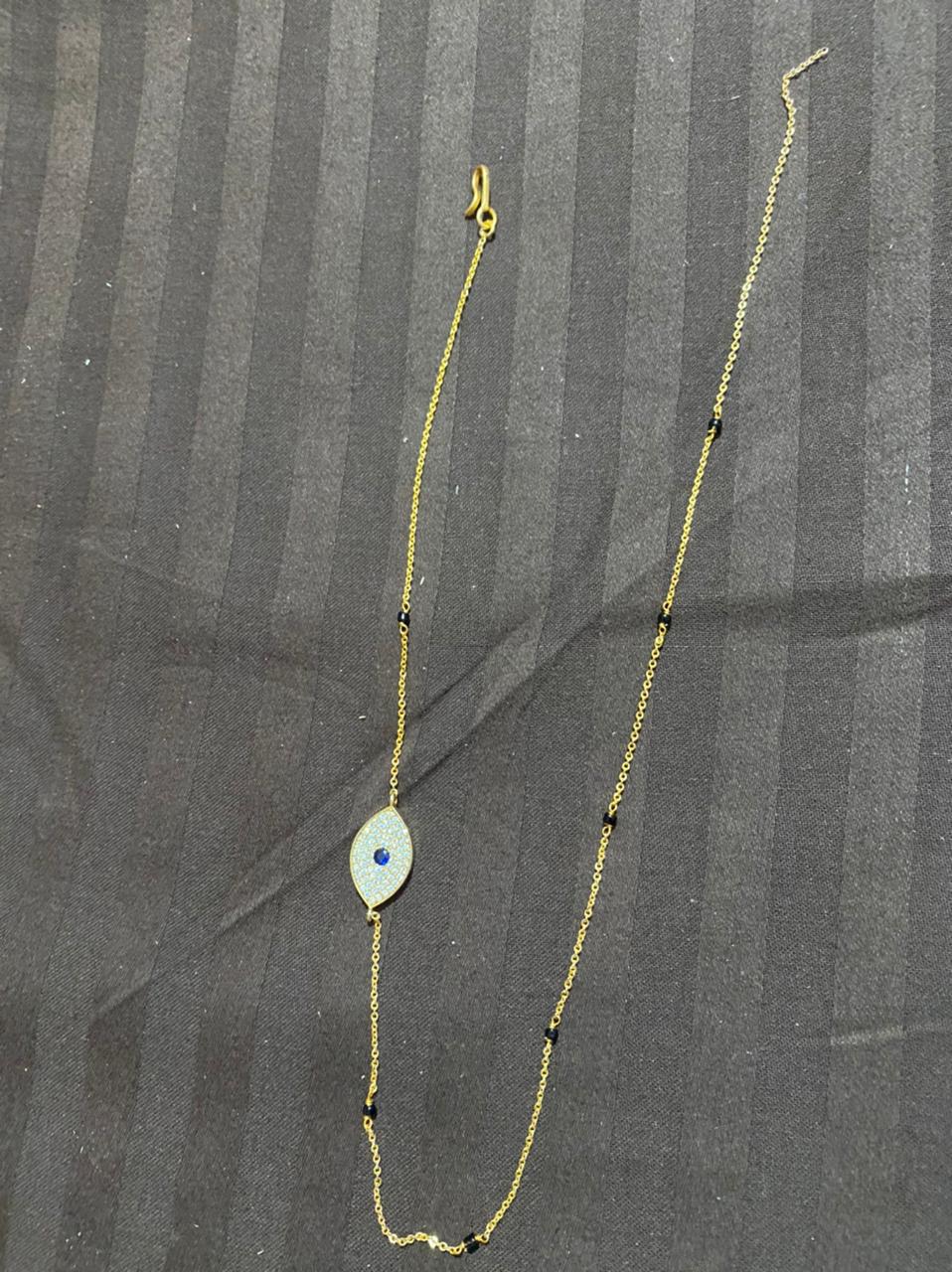 Goodluck Evil Eye Gold Plated Mangalsutra - Abdesignsjewellery