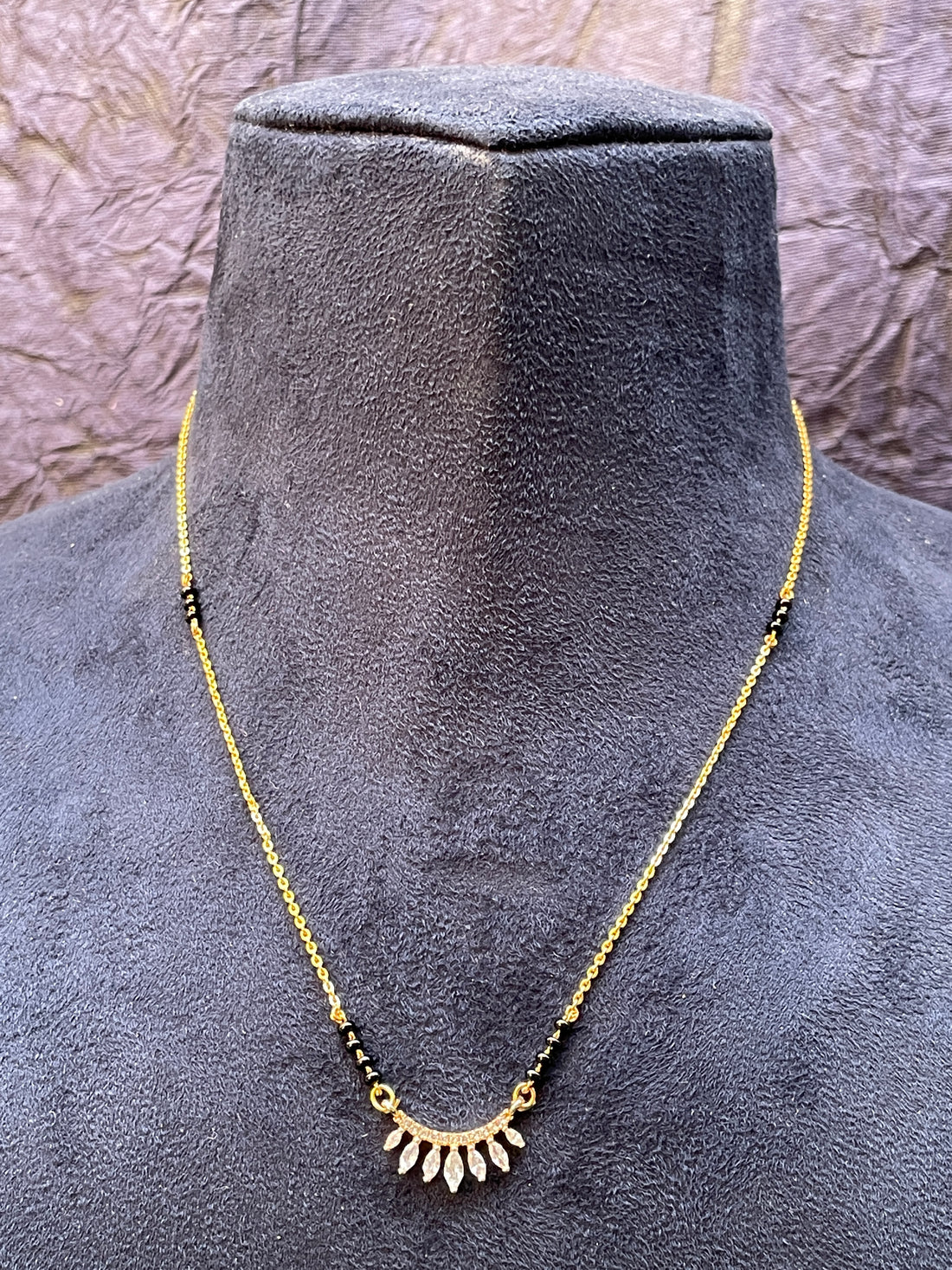 Rose Gold AD Stone Mangalsutra For Women