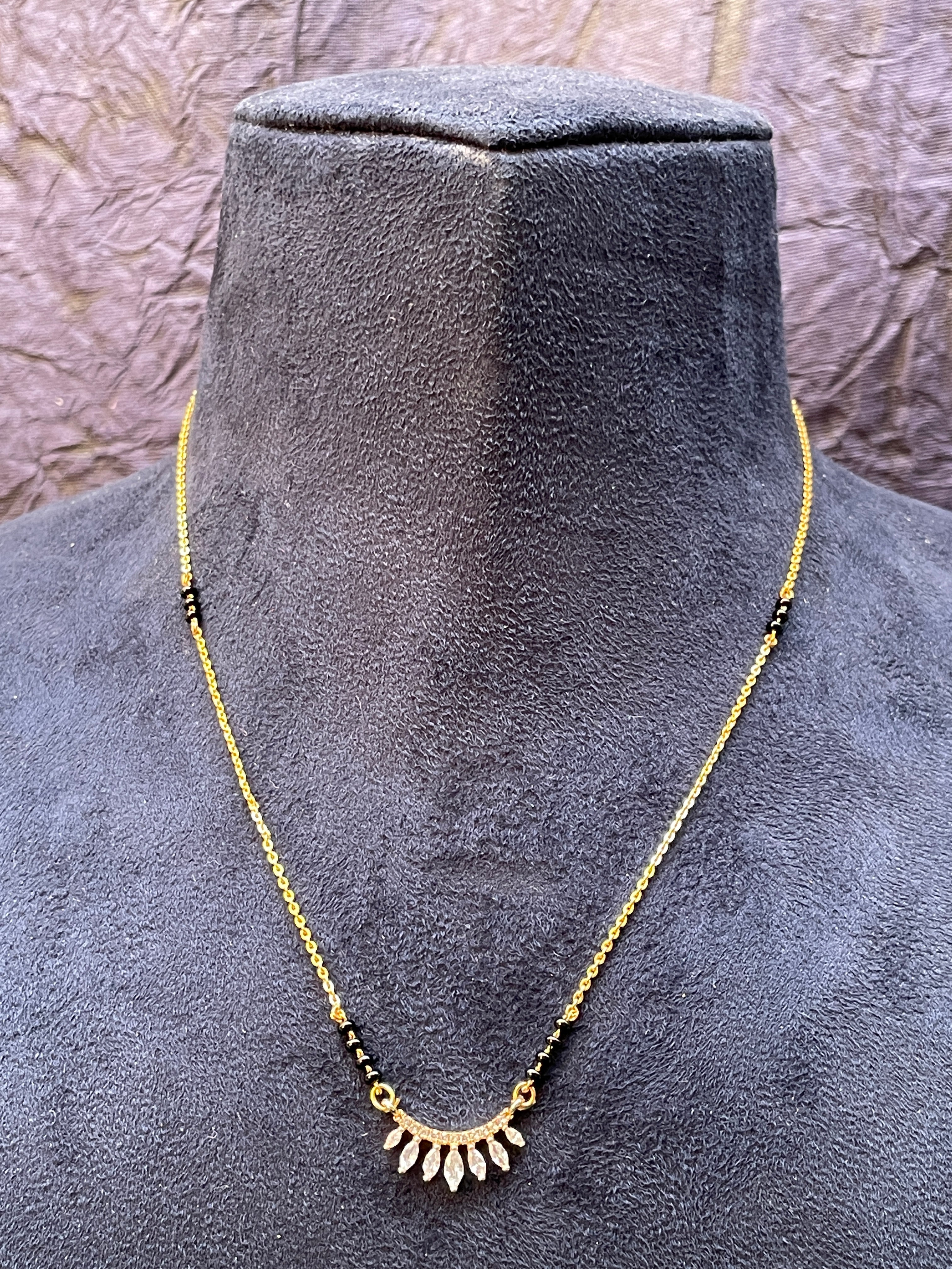 Rose Gold AD Stone Mangalsutra For Women