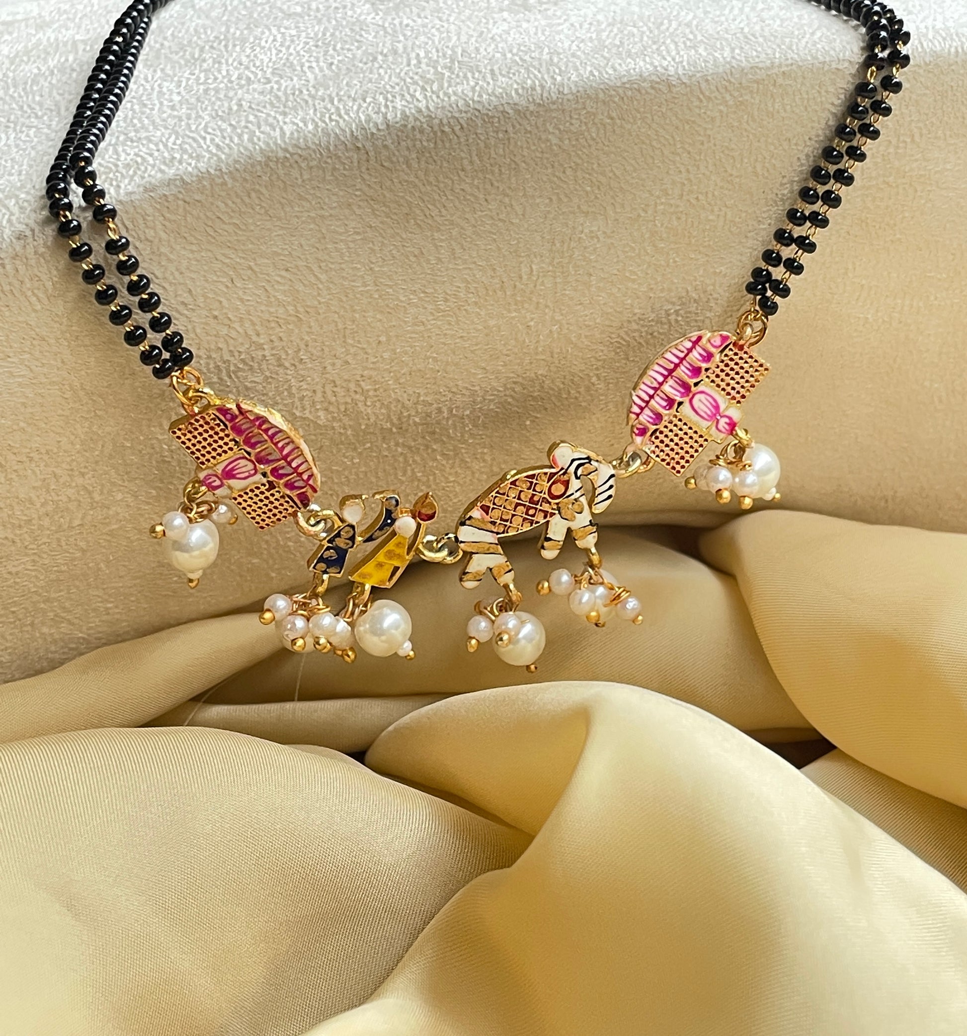 Handpaint Bridal Doli Wedding Mangalsutra - Abdesignsjewellery