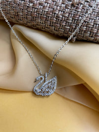 Thumbnail for White Swan Duck Lake Silver Pendant Chain
