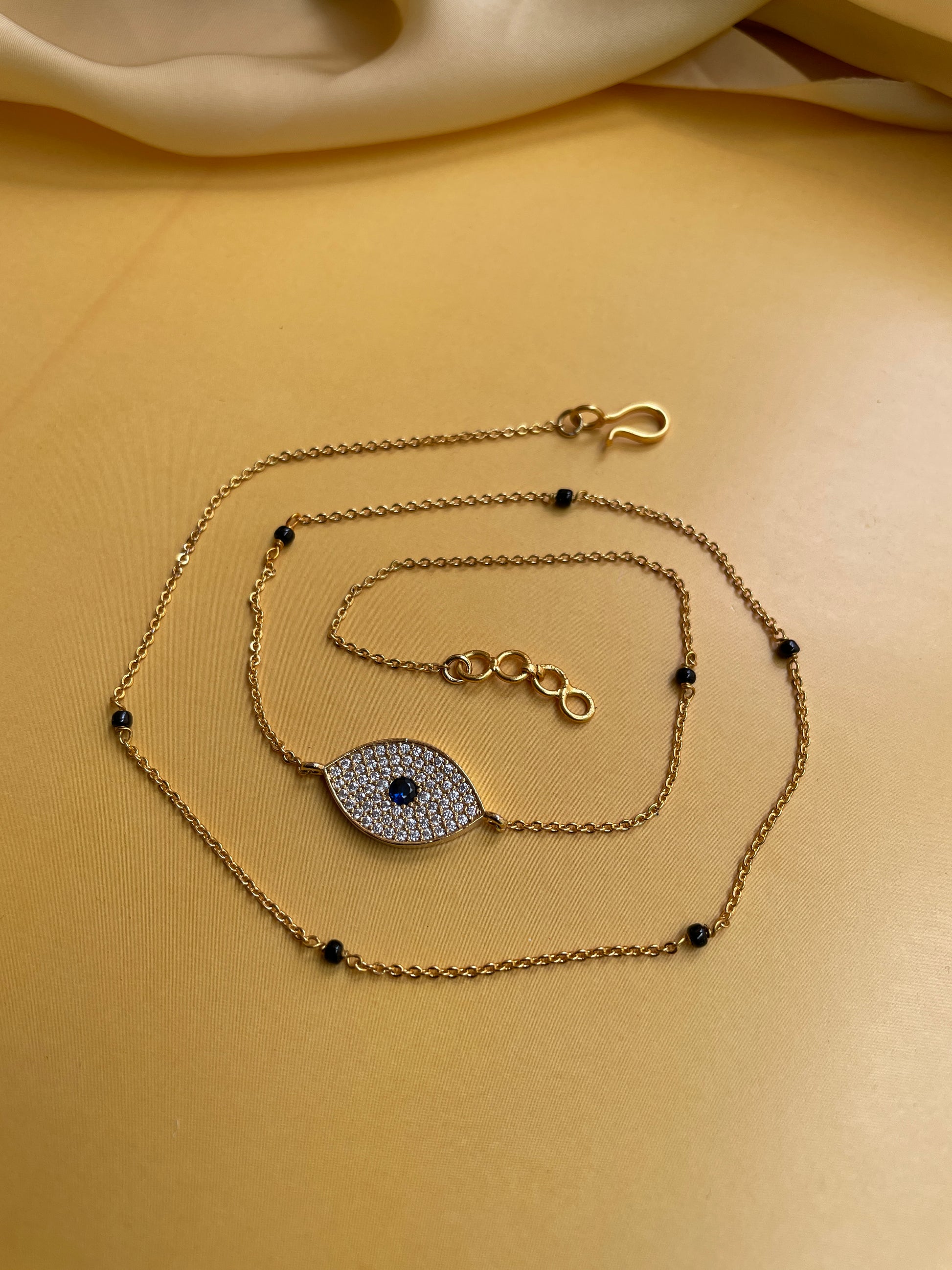 Goodluck Evil Eye Gold Plated Mangalsutra - Abdesignsjewellery