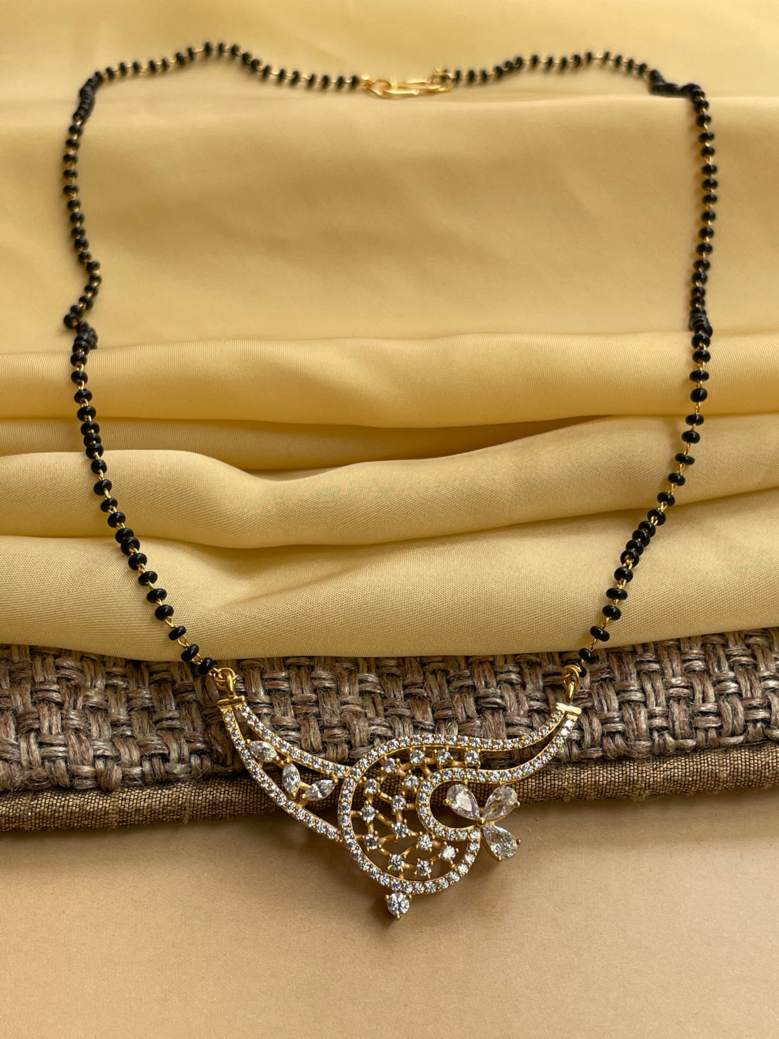 Oversized Gold Plated Diamond Mangalsutra