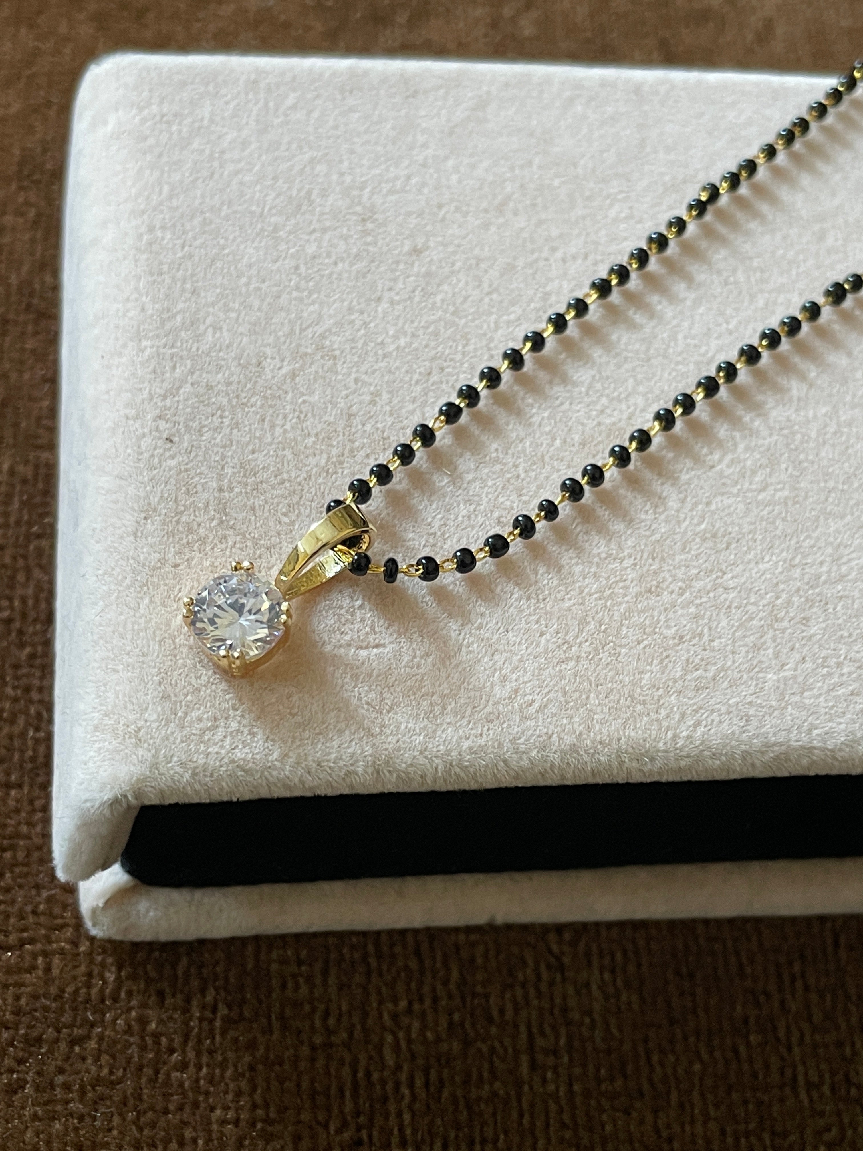 Circular Golden Plating Mangalsutra - Abdesignsjewellery