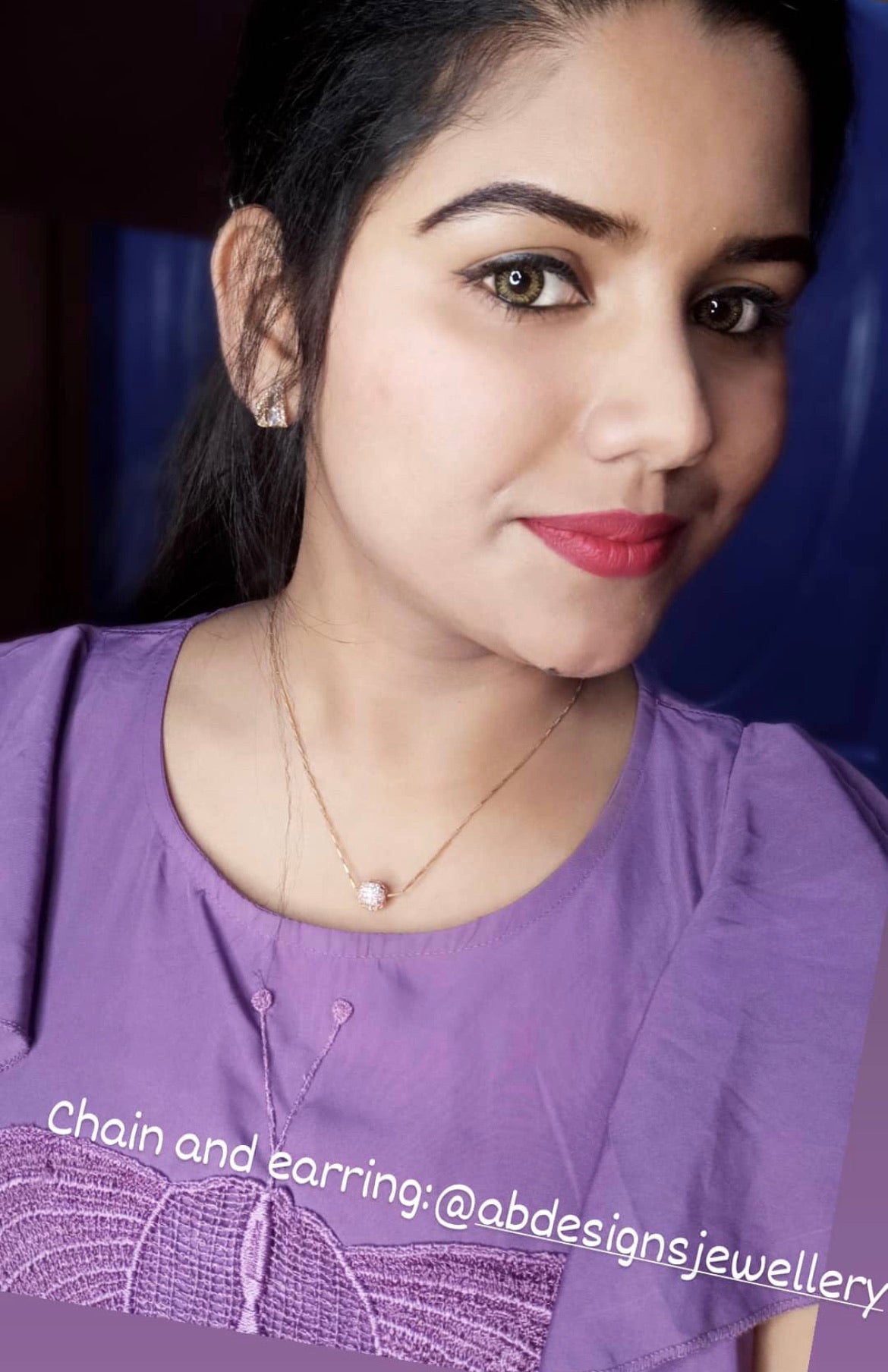 Rosegold Dailywear Round Pendent & Chain - Abdesignsjewellery