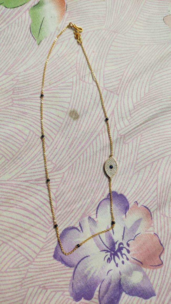 Goodluck Evil Eye Gold Plated Mangalsutra - Abdesignsjewellery