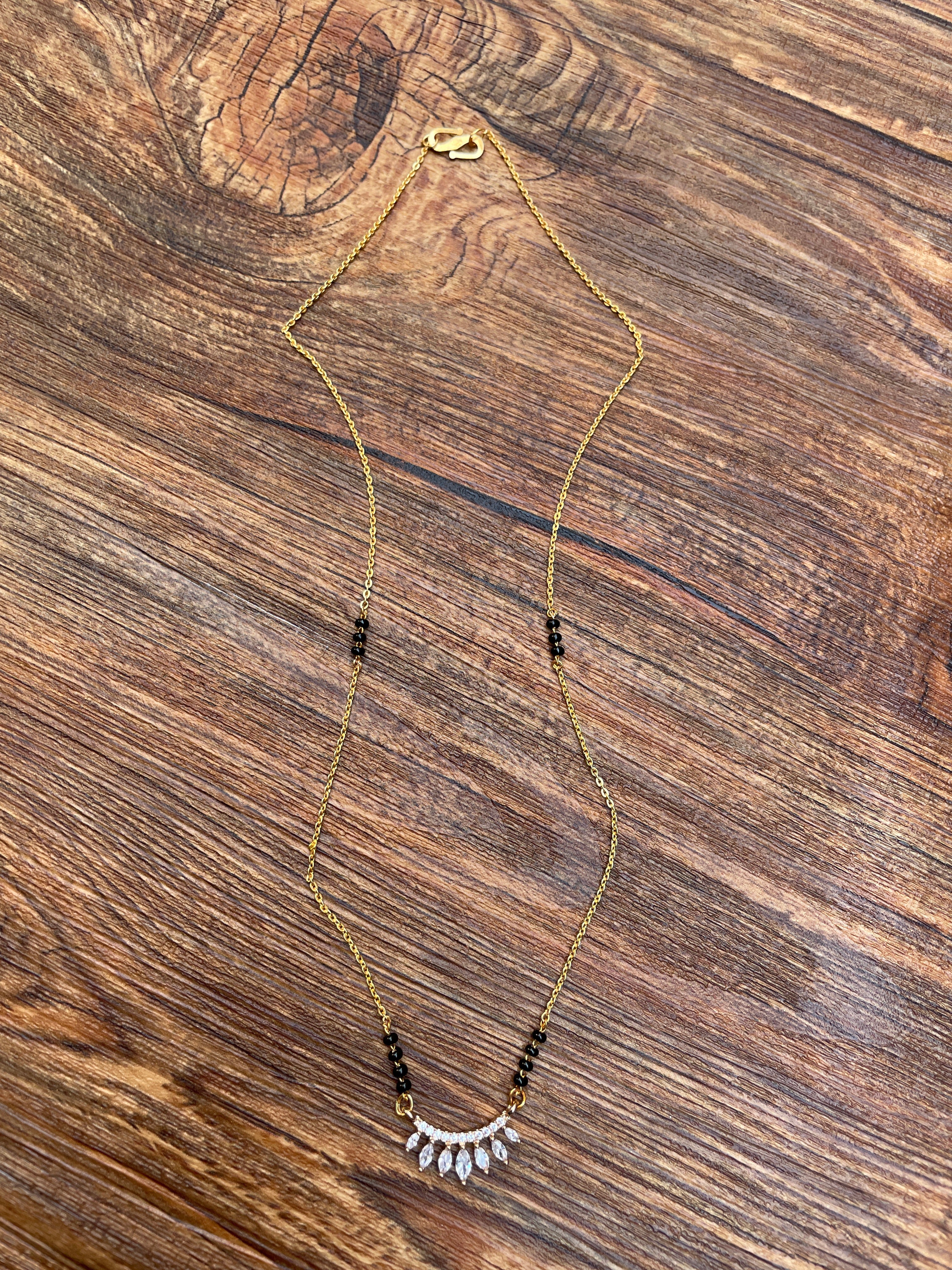 Rose Gold AD Stone Mangalsutra For Women