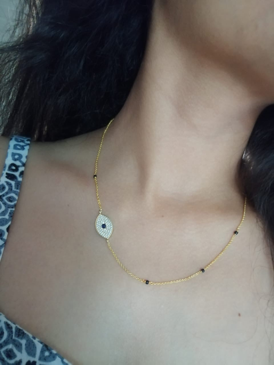 Goodluck Evil Eye Gold Plated Mangalsutra - Abdesignsjewellery