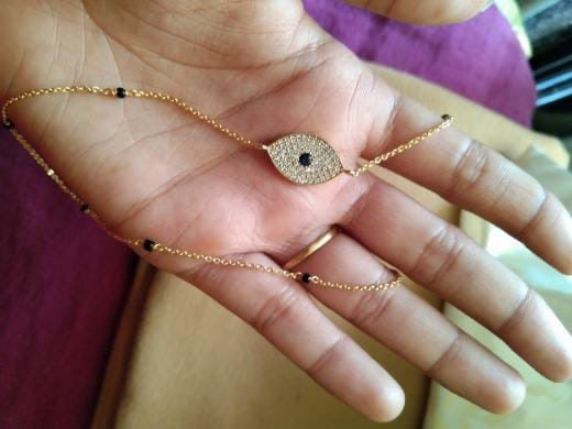 Goodluck Evil Eye Gold Plated Mangalsutra - Abdesignsjewellery
