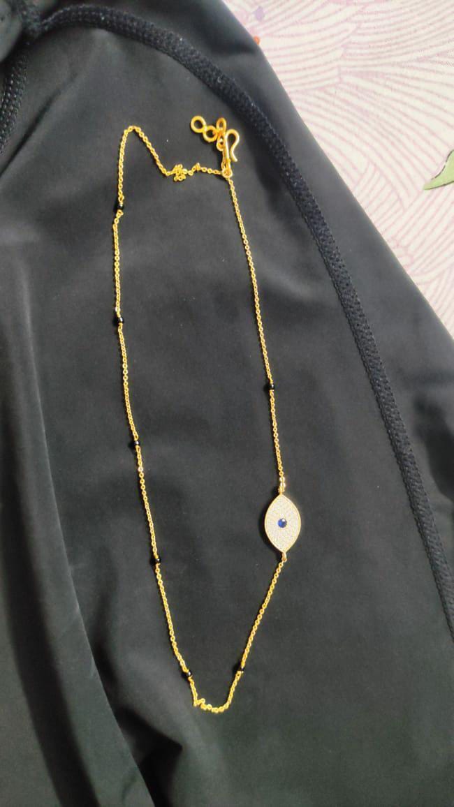 Goodluck Evil Eye Gold Plated Mangalsutra - Abdesignsjewellery