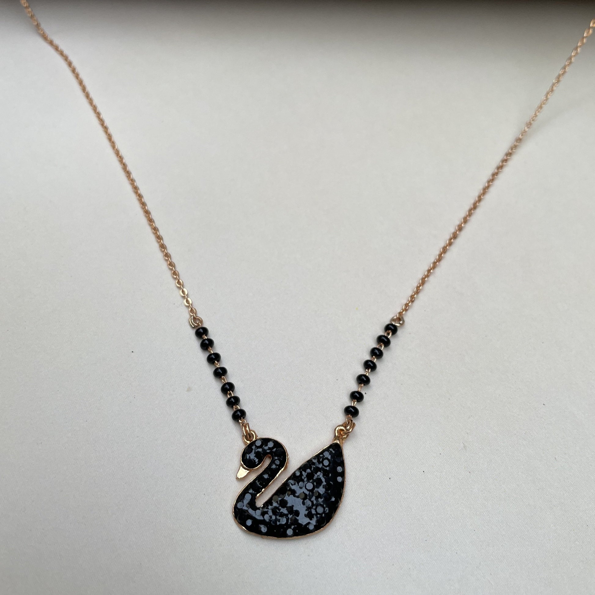 Black Swan Gold Mangalsutra - Abdesignsjewellery