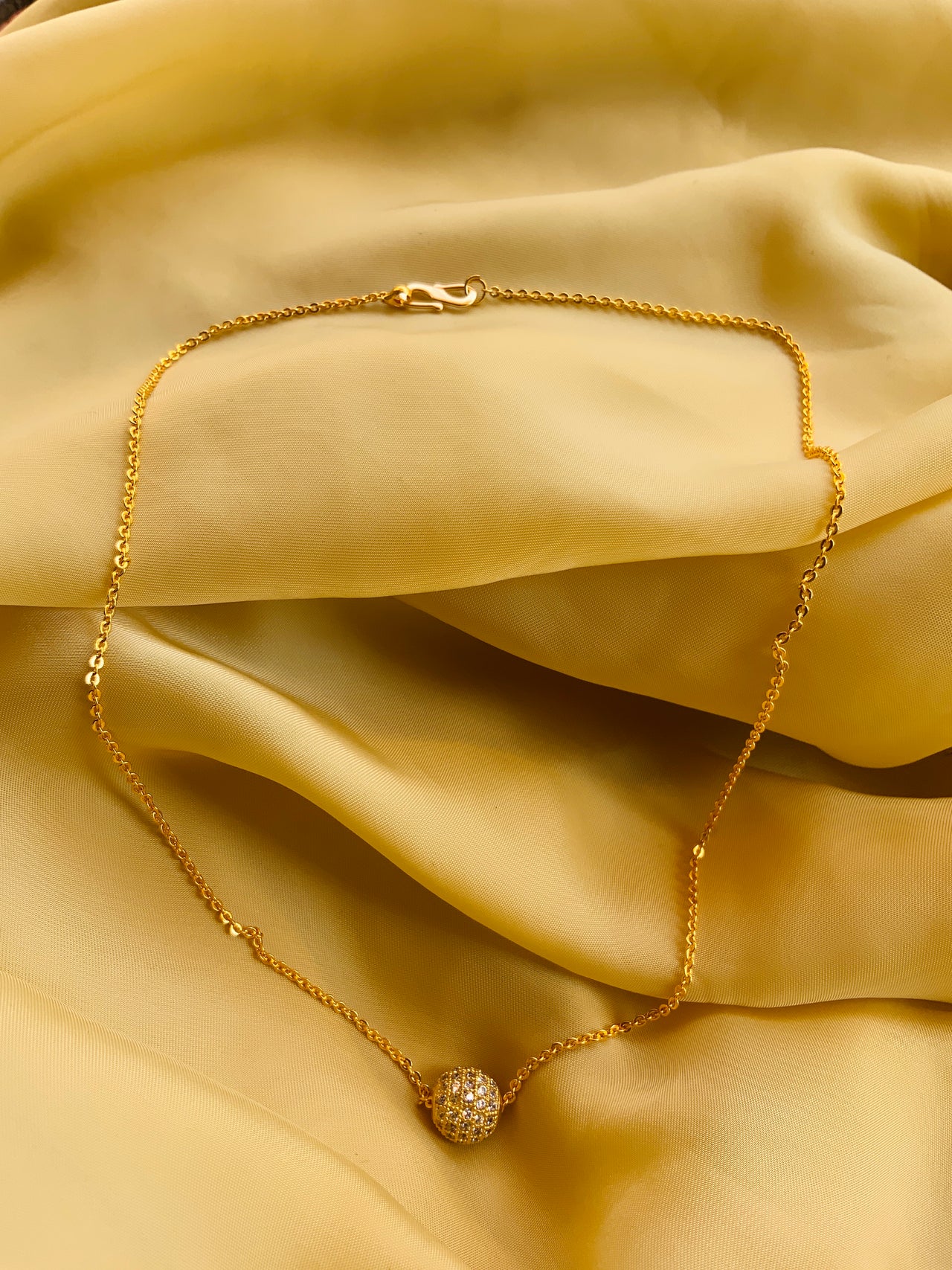 Dailywear Round Golden Ball Necklace - Abdesignsjewellery