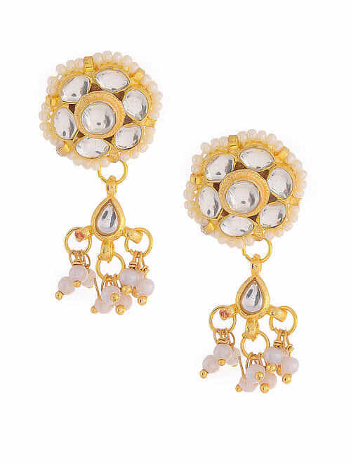 Maroon Golden Kundan Inspired Onyx Beaded Choker Necklace - Abdesignsjewellery